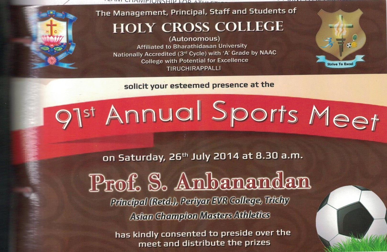 91st Sports Day Invite